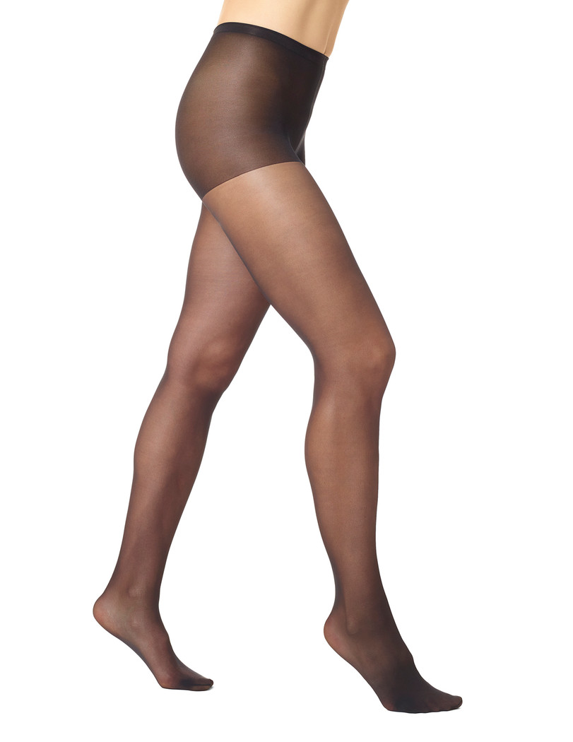 HUE Sheer Tights with Control Top Black