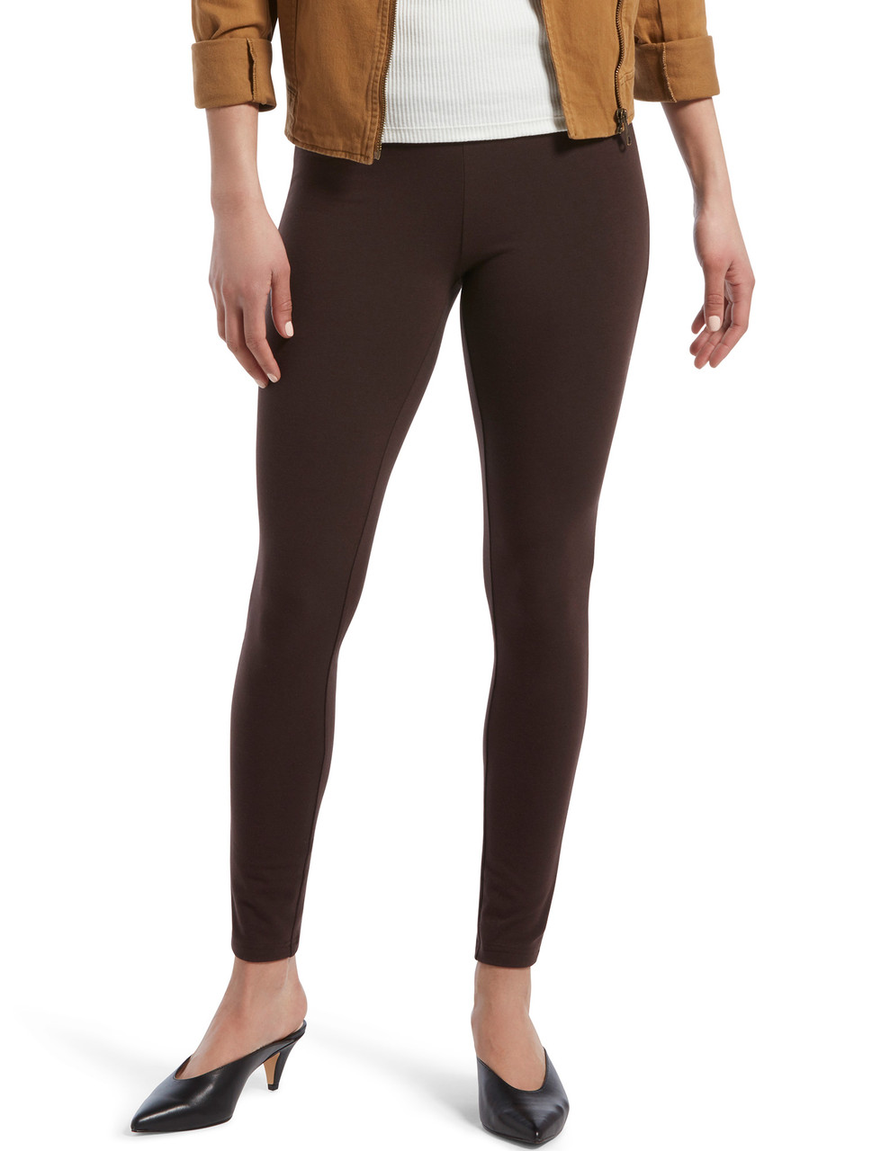Shop Silky Value Cotton Legging with Wide 'Yoke' Waistband at