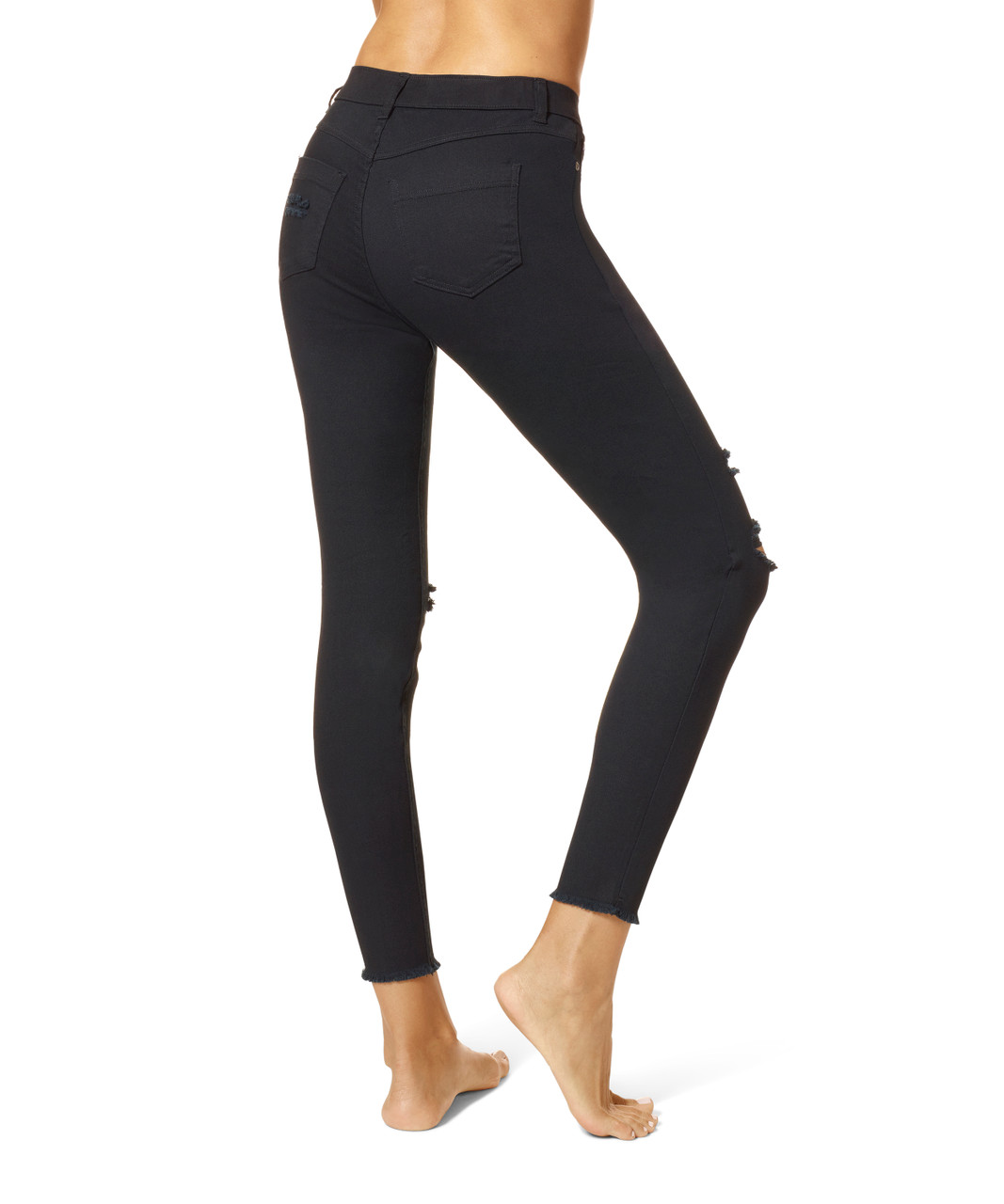 FRAME The Snapped Denim Leggings | Neiman Marcus