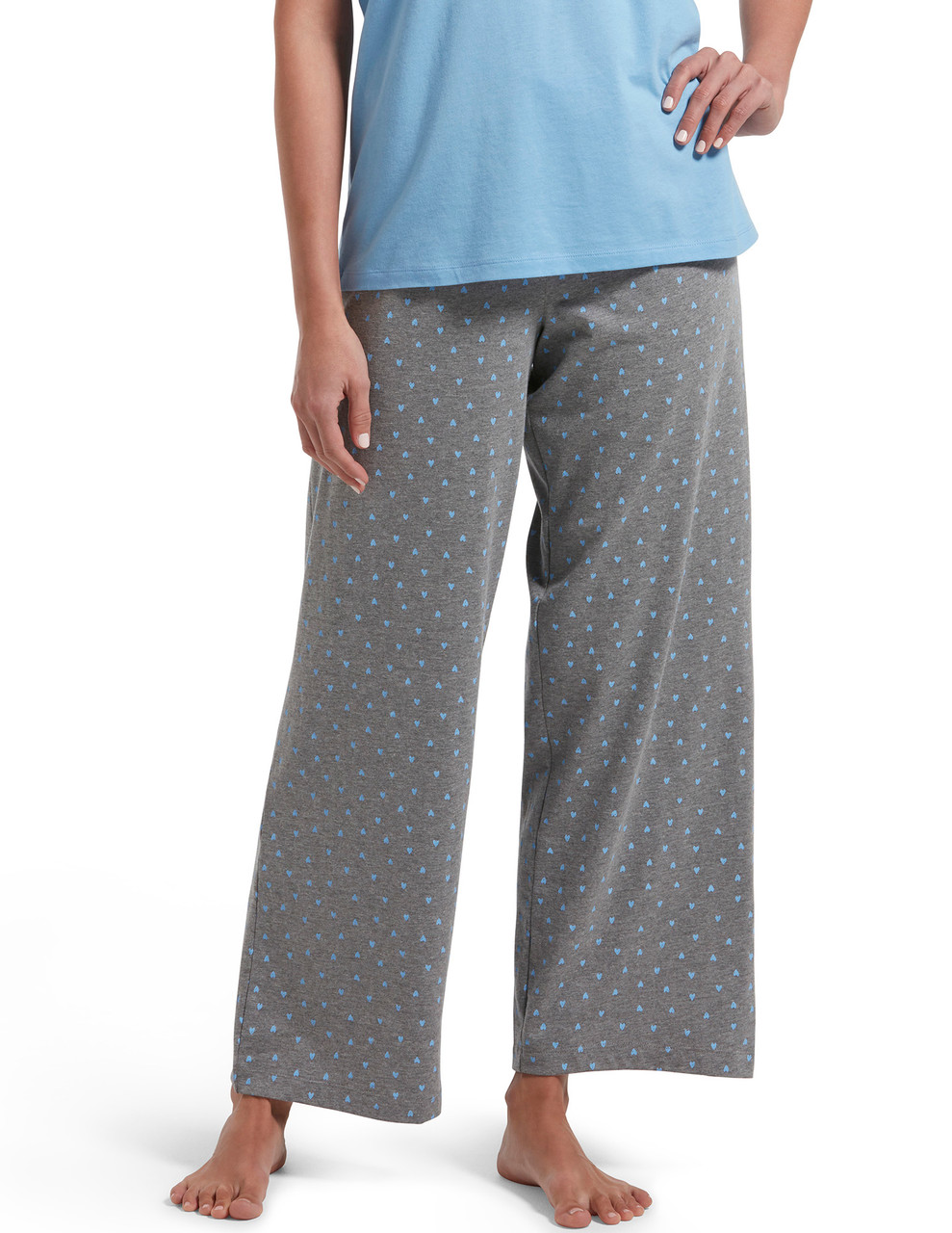 Sant + Abel Men's Blue Palm Tree Cotton Pajama Pants