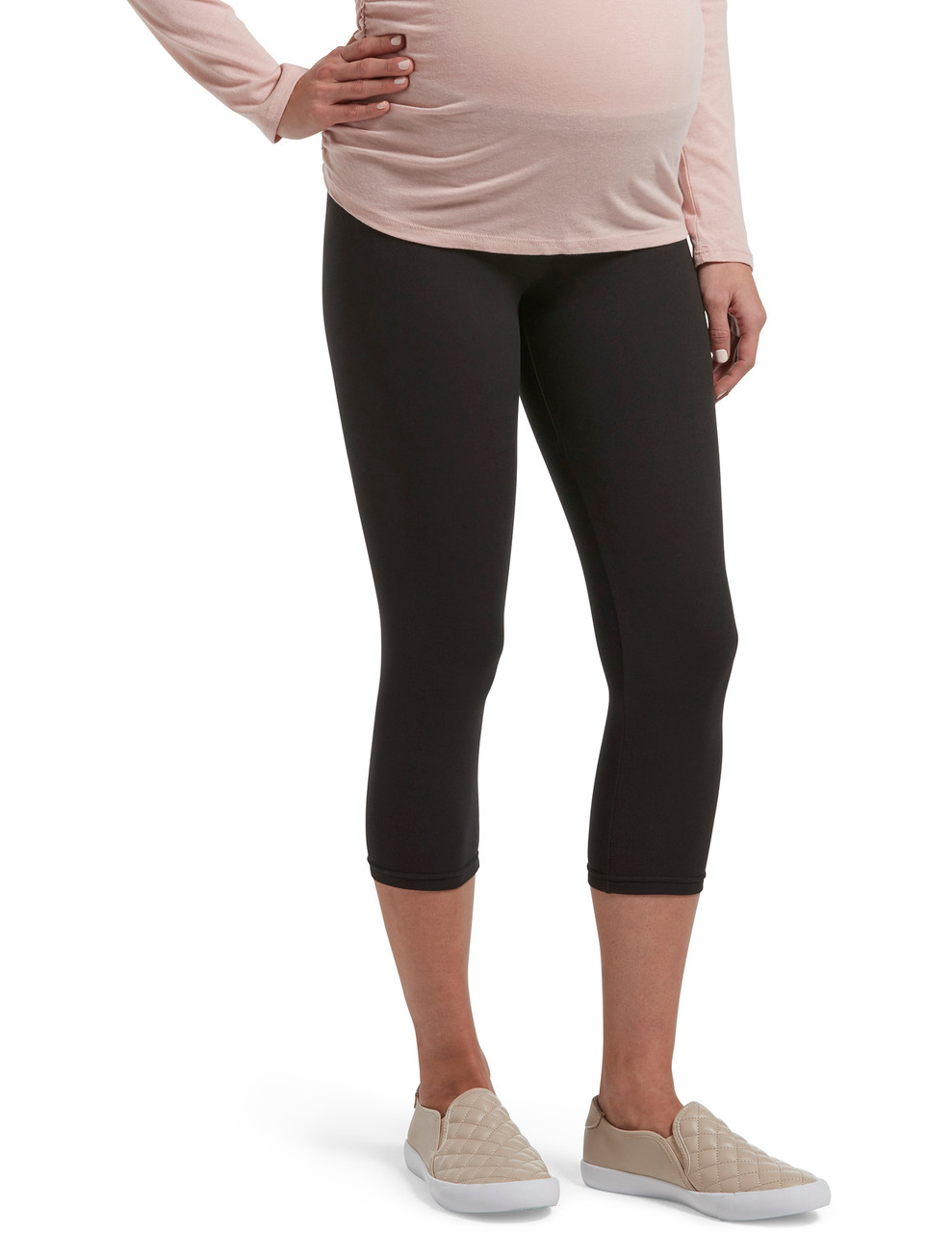 Women's PLUS Essential Basic Cotton Spandex Stretch Below Knee Length Capri  Leggings 