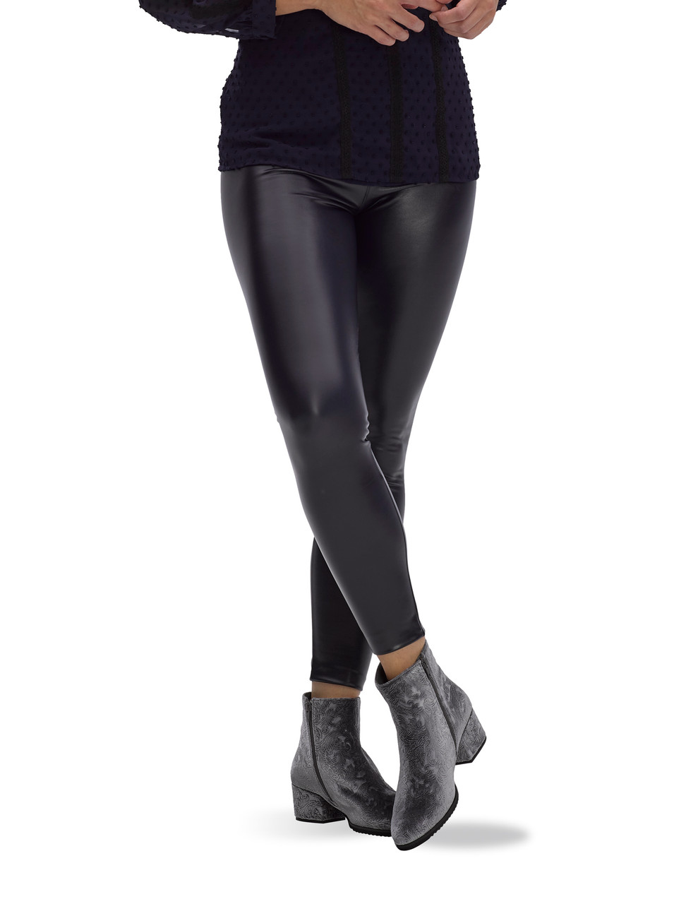 Leatherette High Rise Leggings