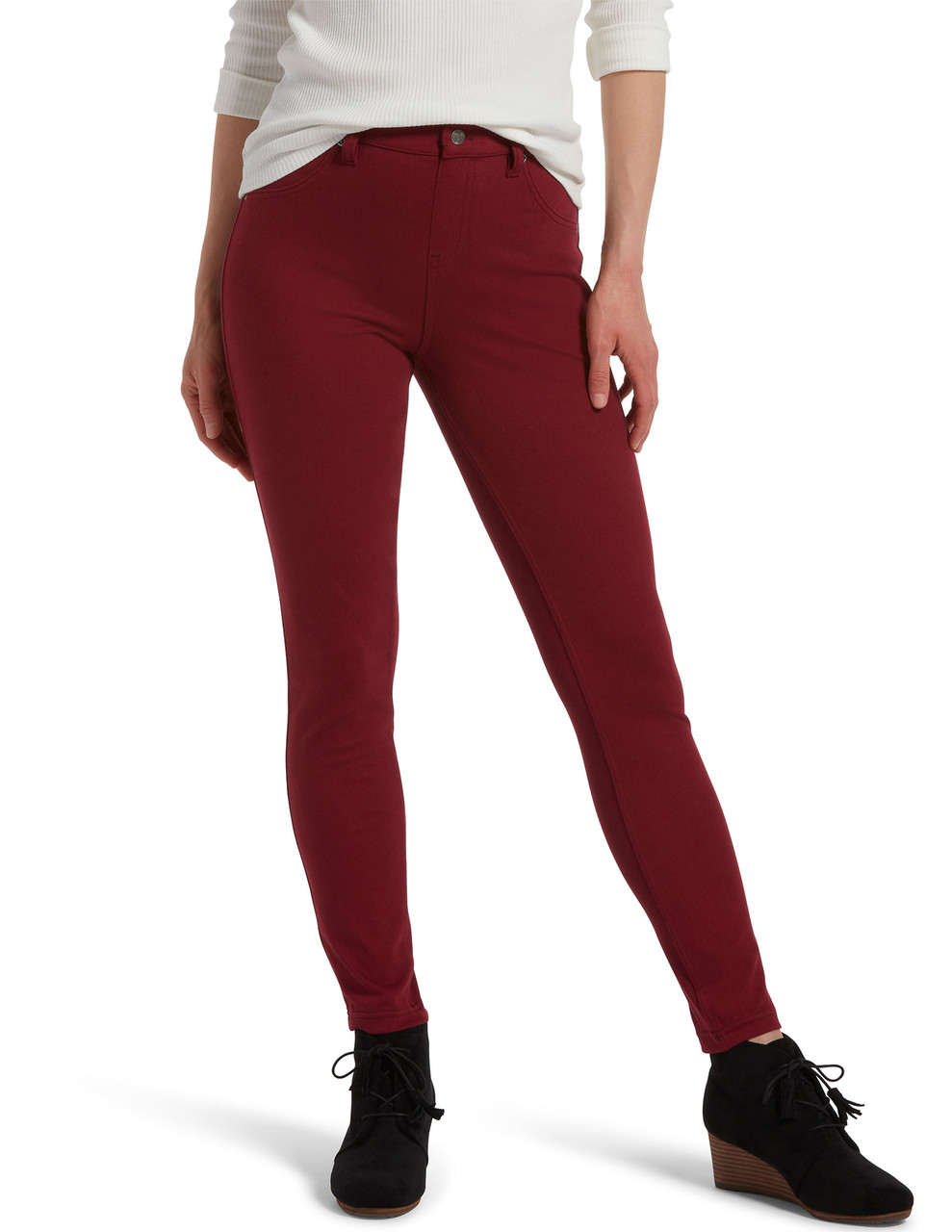 Womens HUE® Signature Hi-Waisted Ultra Soft Denim Leggings - Boscov's