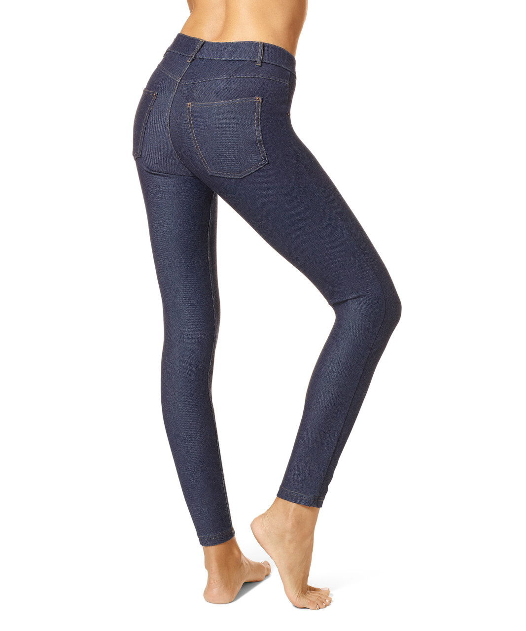 HUE Women's Jeggings & Tunic - Essential Denim Leggings - Stretchy Jeans  for Women - V Neck Legging Tee X-Large Legging Medium Wash