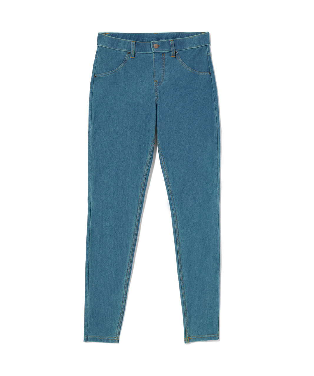 HUE, Jeans, Hue Zest Yellow Essential Denim Capri Leggings Sz Small U8756  Ankle Slit