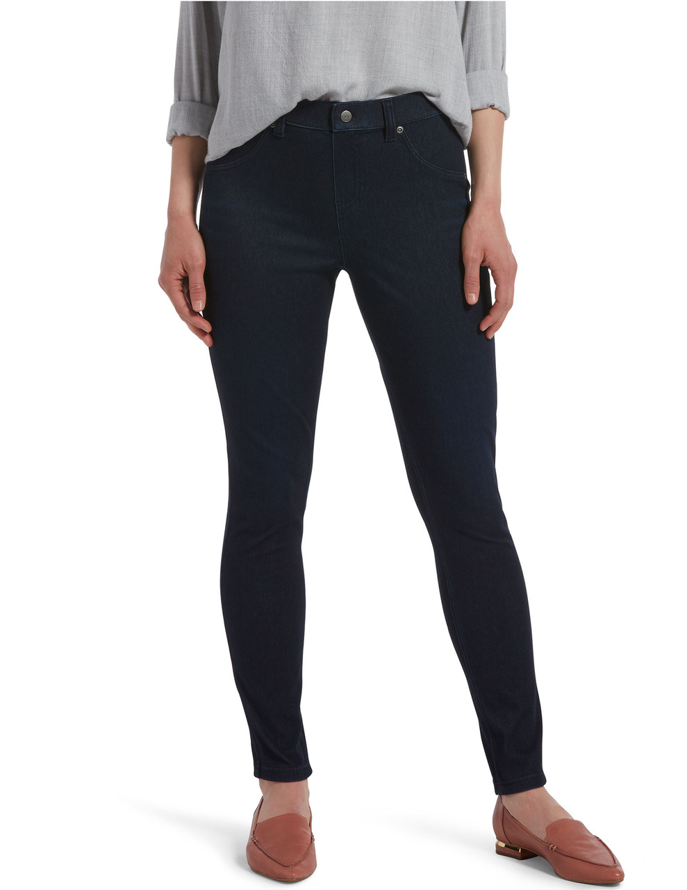 Express Jeans Womens Black High Rise Criss Cross Side Denim Casual Legging 6