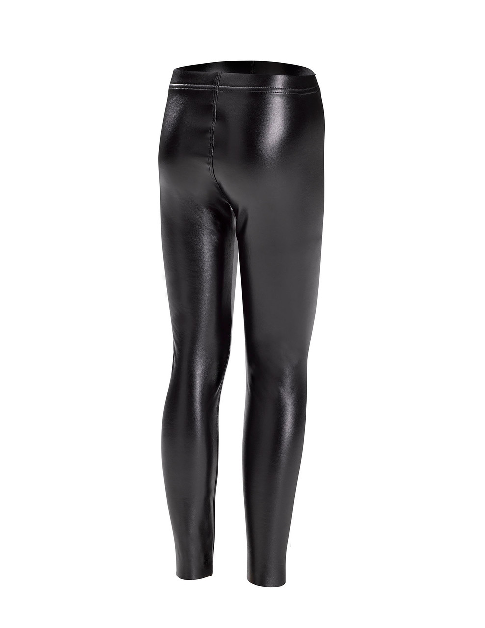 Hue Women's Distressed Black Matte Leatherette Leggings - Macy's