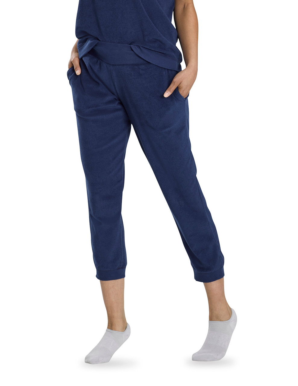 Heather Jersey Knit Top With Flannel Jogger Pant, PJ Set - tiVOGLIO