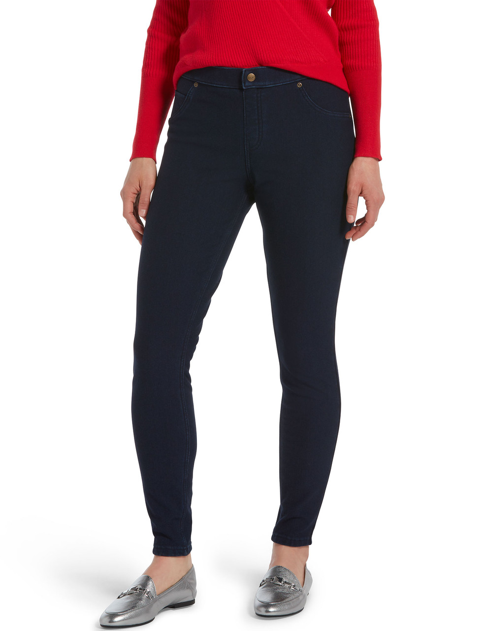 Buy Women Black Dark Wash Regular Fit Jeans Online - 47293 | Van Heusen