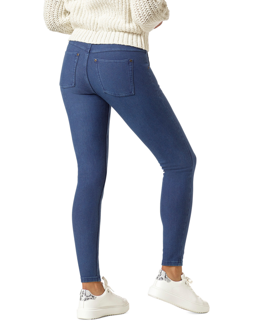 HUE Flannel Lined Denim Leggings