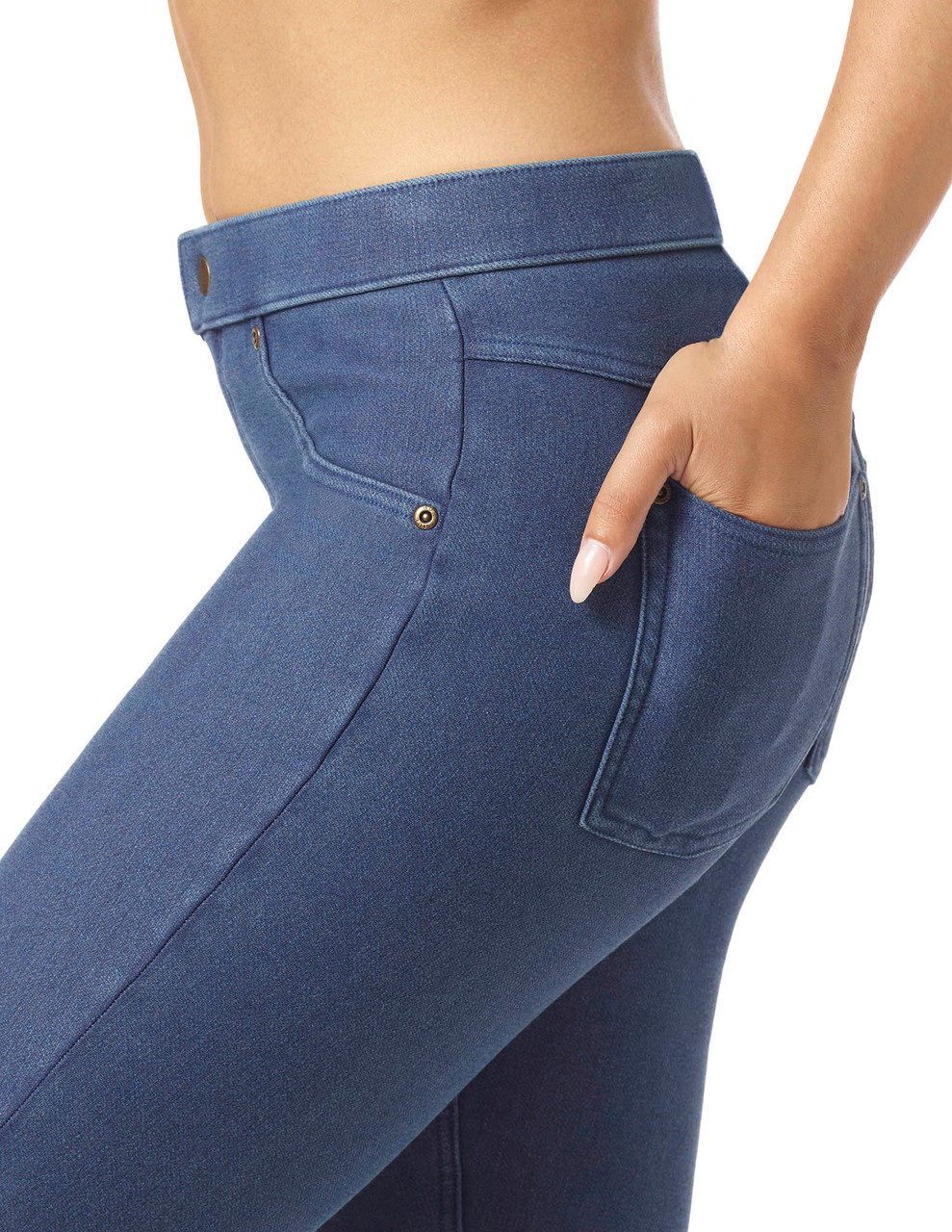 Womens HUE® Signature Hi-Waisted Ultra Soft Denim Leggings - Boscov's