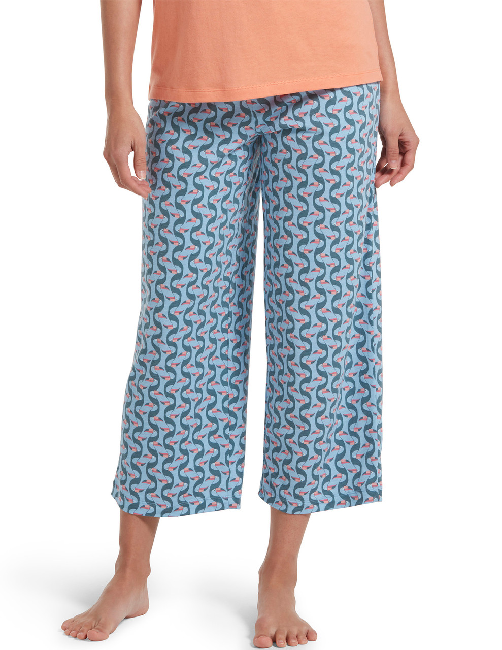 HUE Printed Classic Pajama Capri Pant