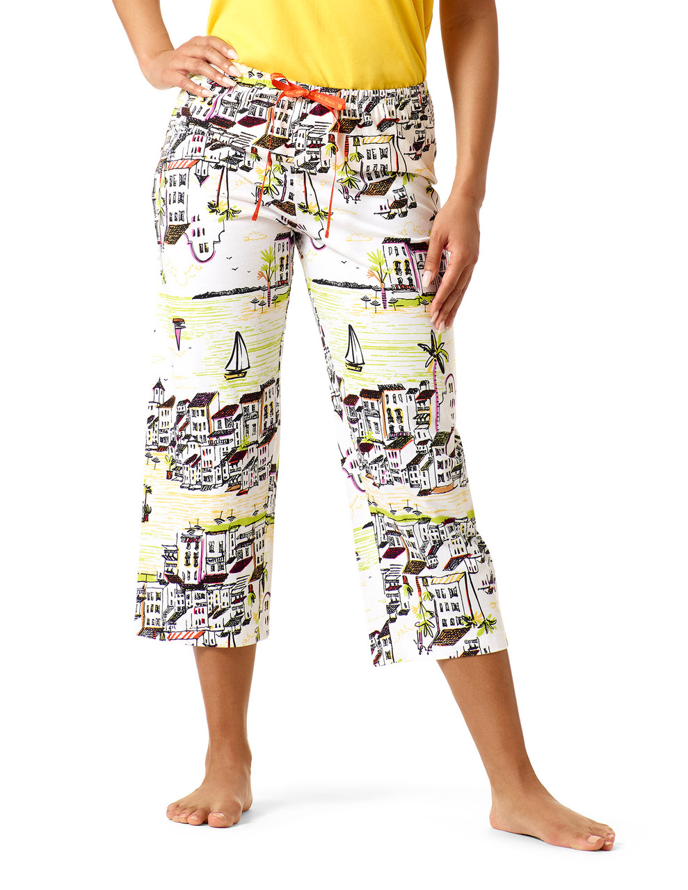 HUE Women's Beach Town Bliss PJ Capri - Sleepwear