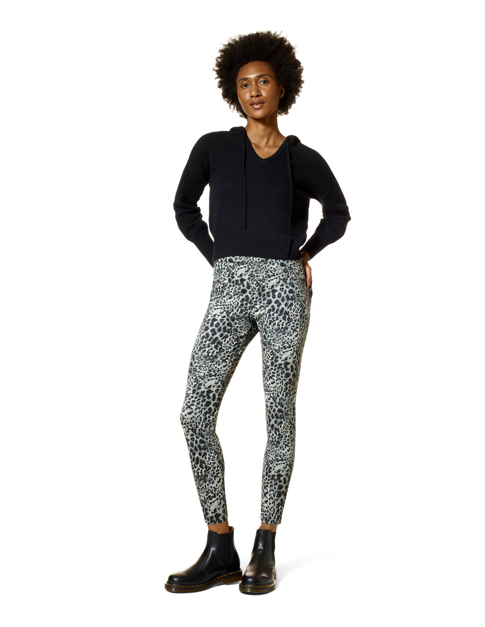 Shiny Leopard Print High Waisted Leggings in Silver - The Doodling Bug®  Boutique