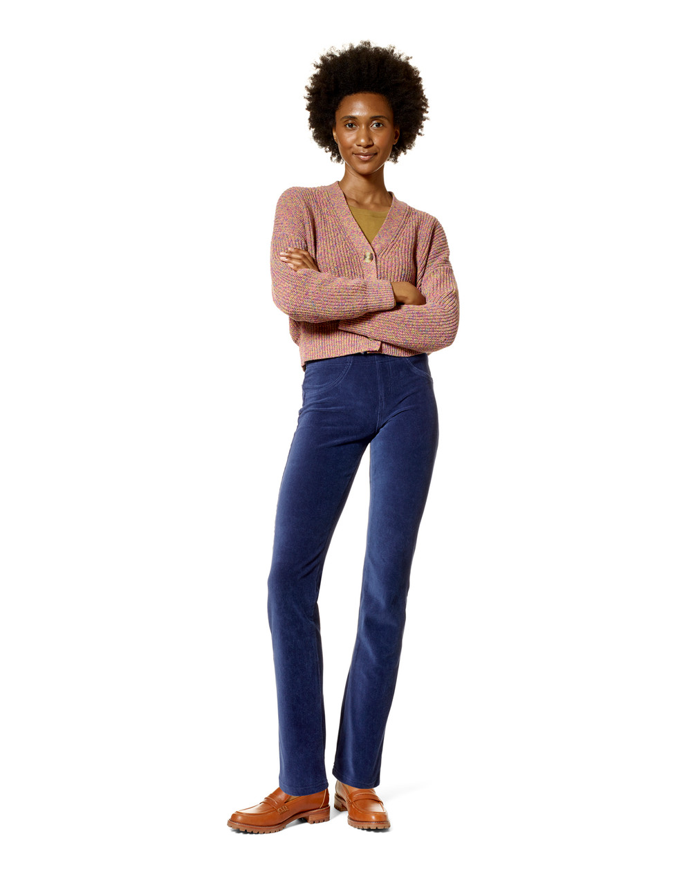 Straight-leg corduroy pant, Contemporaine