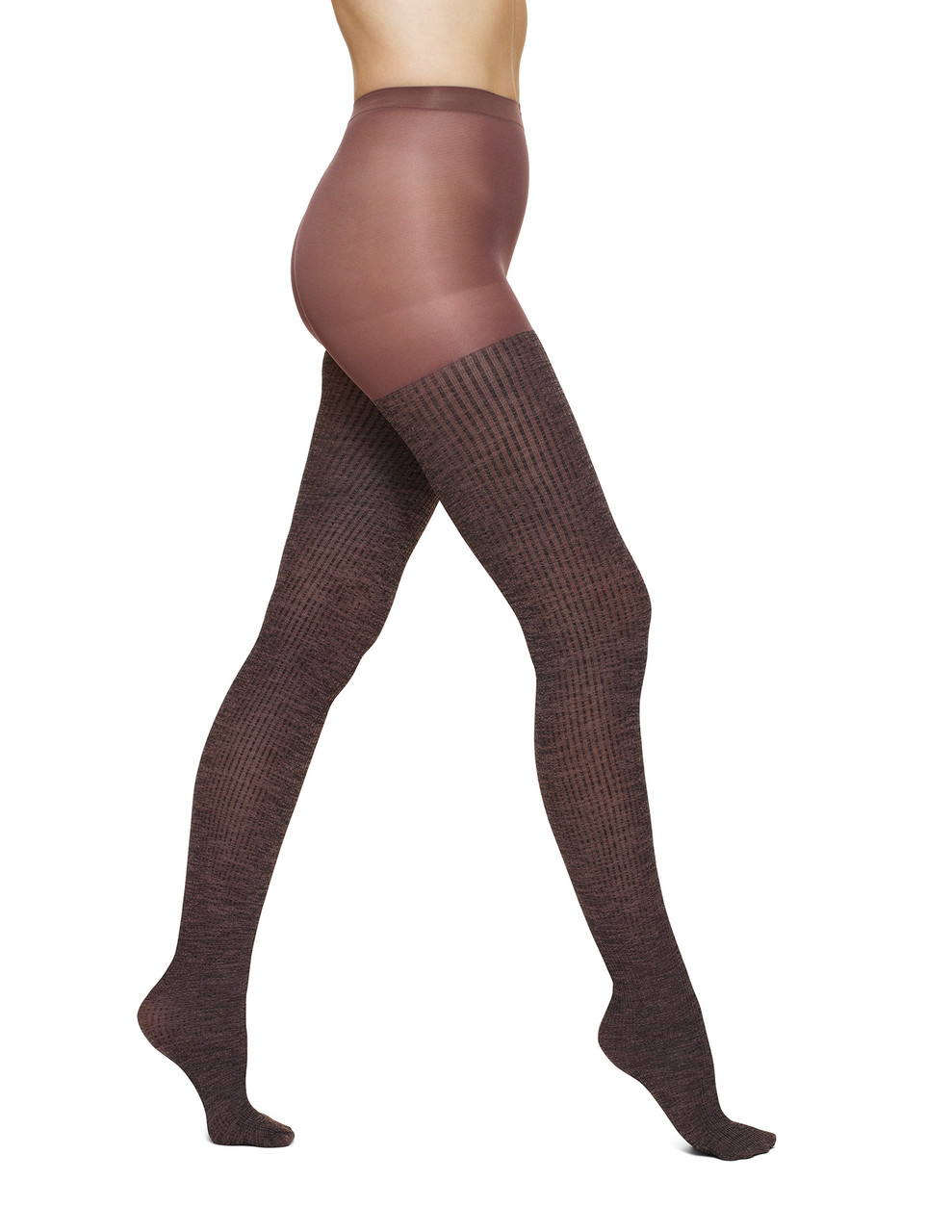 Women's Control Top Black Footed Tights with Control Top for Women