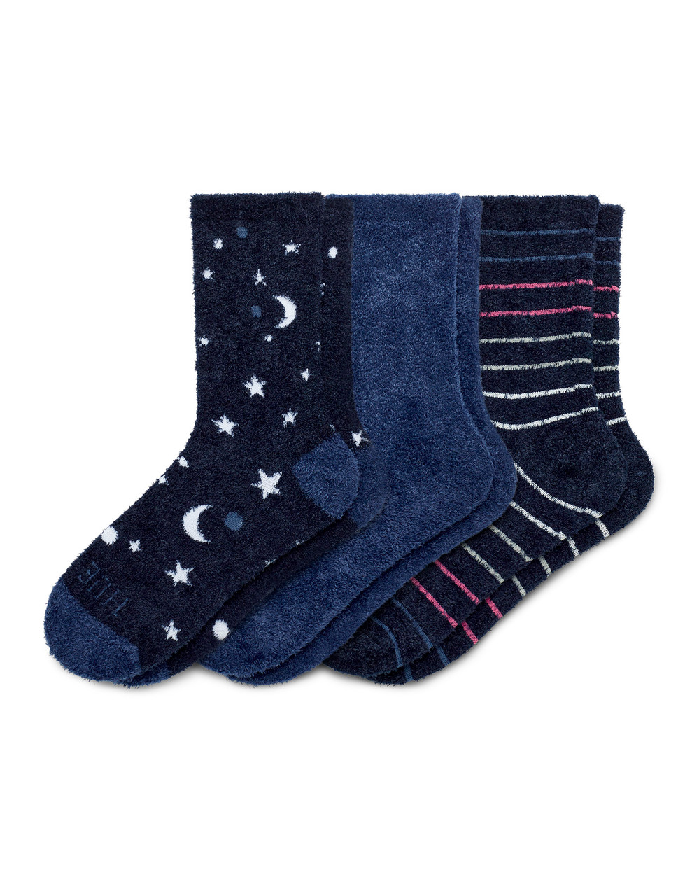 Cozy Velour Sock 3 Pair Pack One Size