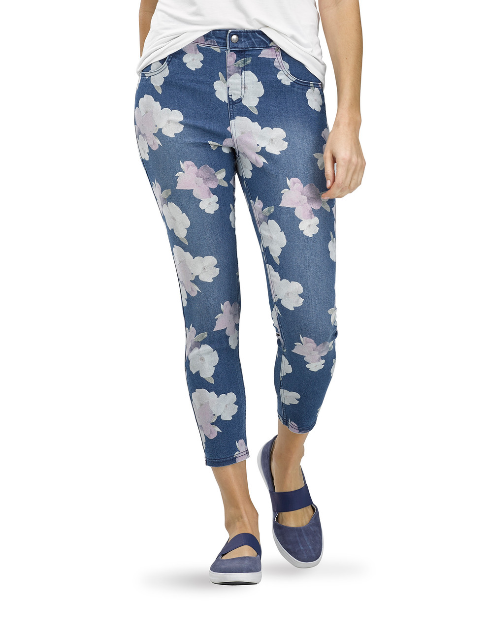 Hibiscus Denim High Rise Skimmer