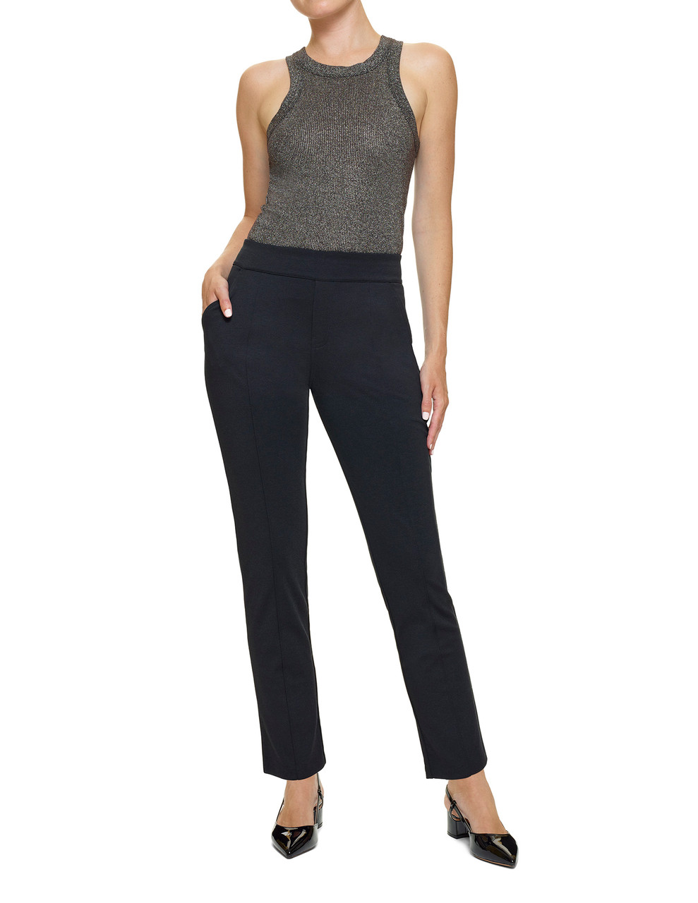 U237439001 Ponte Pull On Trouser Black 1 42238.1709799920