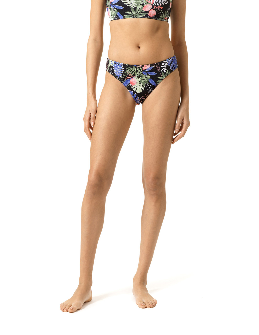 TROPICAL Mid Waist Bikini Bottom