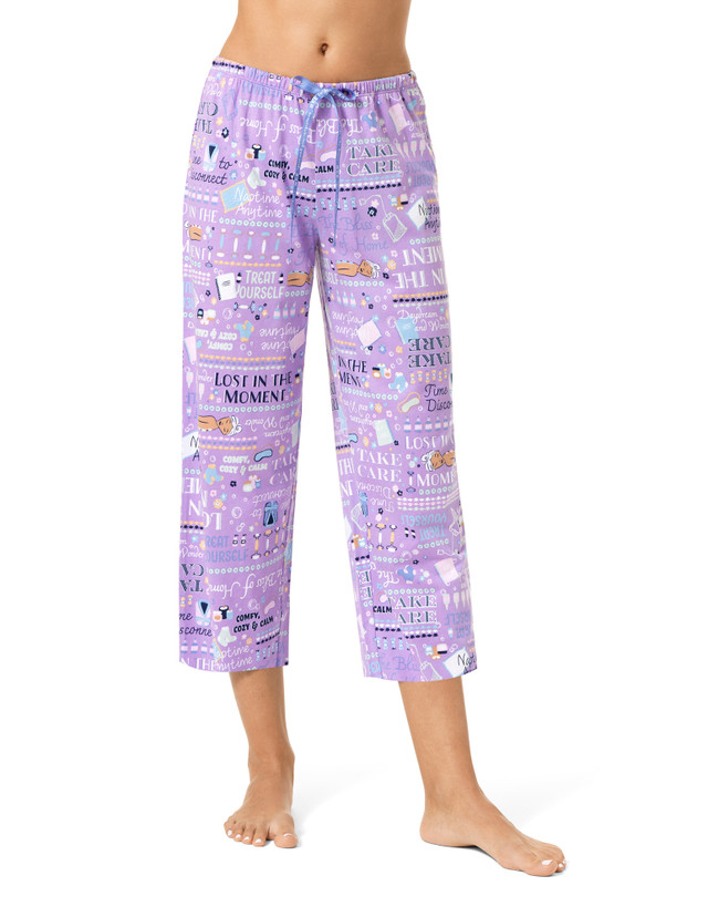 HUE Women's Timeless Soft Jersey 3 Piece Pajama Set, Amparo Blue