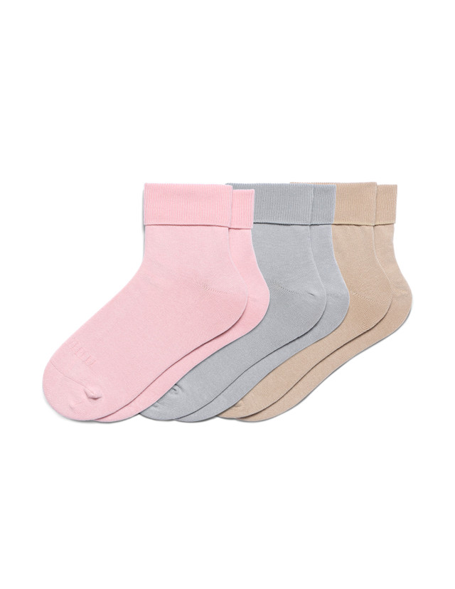 Women's 2pk Cozy Marled Crew Socks - Universal Thread™ Rose/Light Pink 4-10