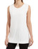 Hi-Low Hem Sleeveless Tunic White Small