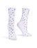 Cushioned Pixie Sock White Floral, Shoe Sizes 4-10