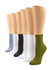 Sport Mini Crew Sock 6 Pair Pack Olive One Size
