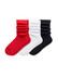 The Slouch Sock 3 Pair Pack Red One Size