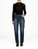 Straight Leg Jeans Dark Rinse Wash 4