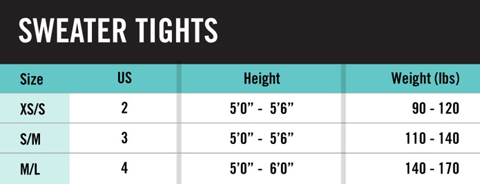 Size Chart - New Leggings – Plan B