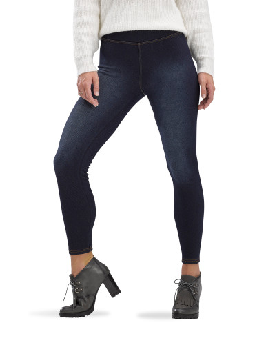 L397 Hue Pebble Tan Original Smoothing Denim Leggings