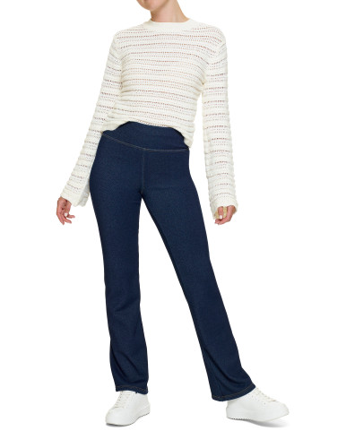 Plush Lined Denim Bootcut Legging