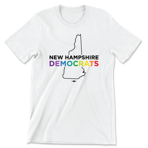 New Hampshire Dems State - Pride (Unisex White Tee)