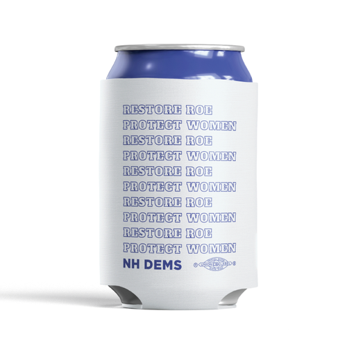 Restore Roe, Protect Women (White Can Cooler)