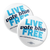 Live Free, Vote Blue (2.25" Pin-Back Button -- Pack Of Two!) Live Free, Vote Blue (2.25" Pin-Back Button -- Pack Of Two!)