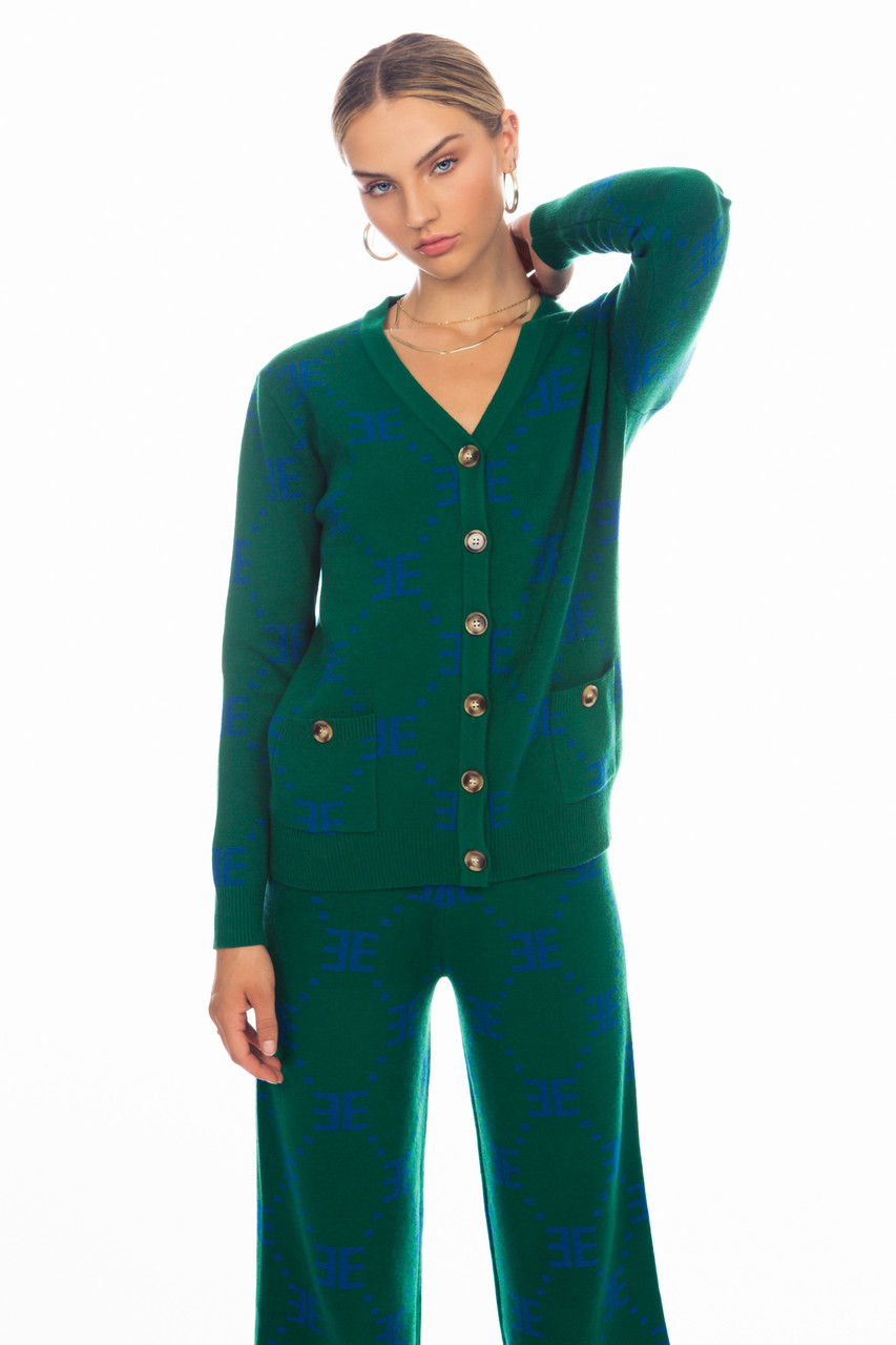 GREEN/ROYAL BLUE EE CARDIGAN - EllandEmm