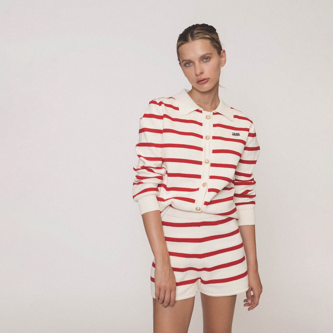 Red Striped Button Up