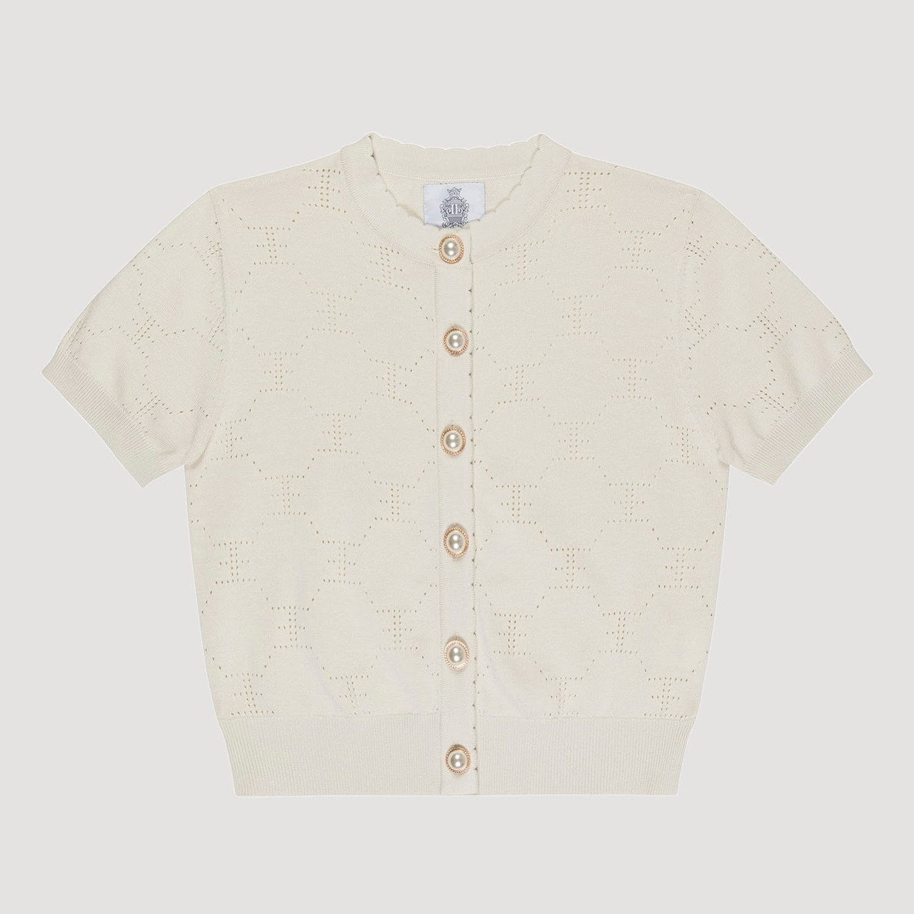 Blair Cardigan Top- Ivory - Main Image