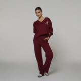 Everyday Knit Trousers - Burgundy