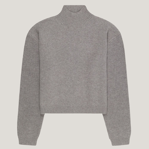 Keaton Mock Neck Sweater - Chocolate Brown - EllandEmm