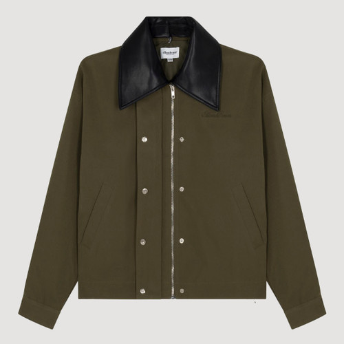 Vintage Club Jacket- Olive/ Leather  Vintage Club Jacket- Olive/ Leather