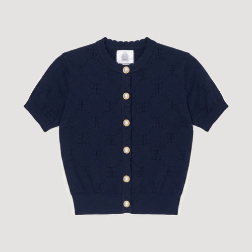  Blair Cardigan Top – Navy