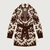 Helena Knit Wrap Coat - Brown/Cream