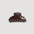 Scalloped Claw Clip- Chocolate