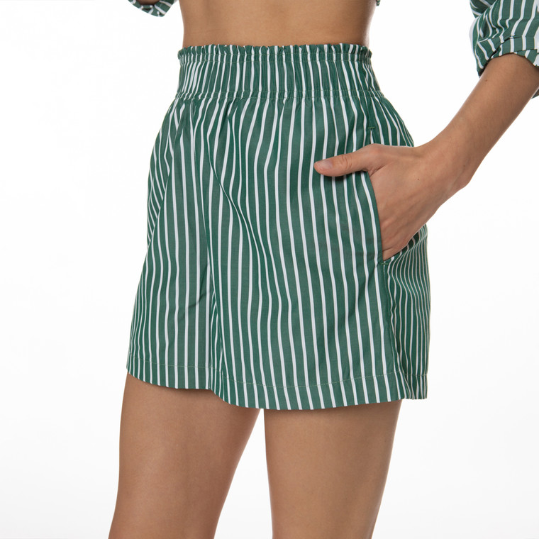 Green Stripe Shorts