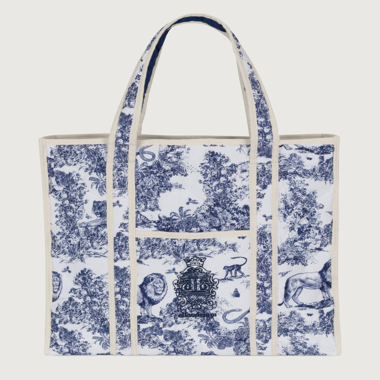 Large Toile Reversible Tote