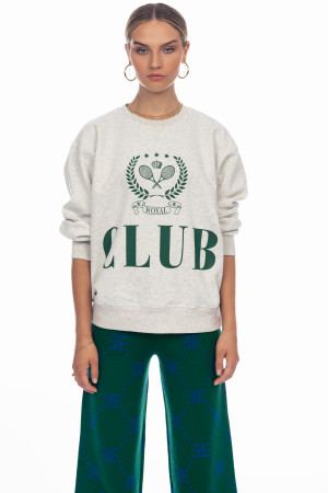 Green Club Sweatshirt / Heather Grey