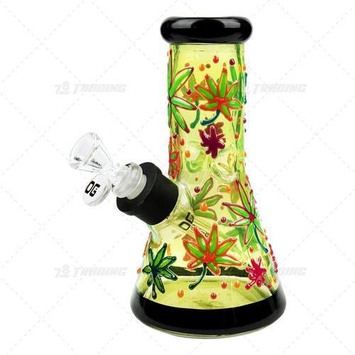 OG Original Glass 8Inches 7mm Glow In The Dark Art Beaker - OG627 / YELLOW